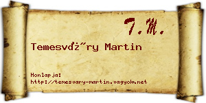 Temesváry Martin névjegykártya