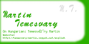 martin temesvary business card